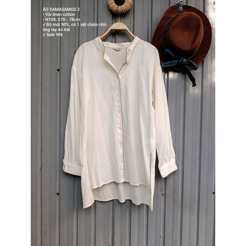 ÁO SƠMI LINEN SAMASAMOS 2 2HAND NHẬT