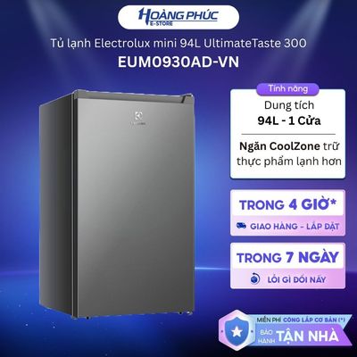 Tủ lạnh Electrolux mini 94L UltimateTaste 300 Đen EUM0930BD-VN / Xám EUM0930AD-VN {Toàn Quốc}