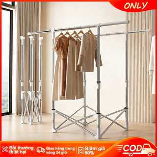 ONLY Kệ Treo Quần Áo INOX Dung Lượng Lớn Cây Phơi Đồ Gấp Gọn Thông Minh Xào Phơi Đồ