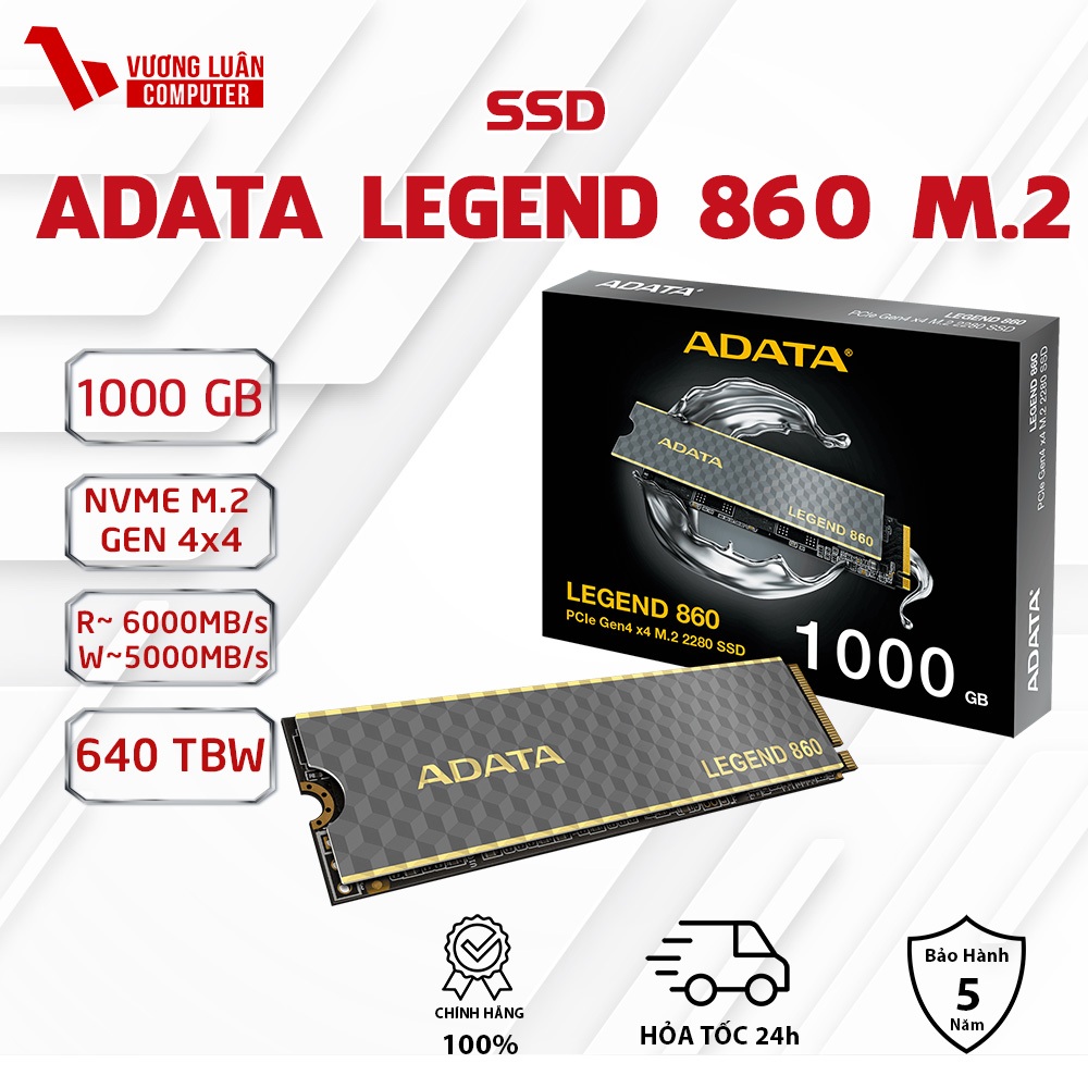 Ổ cứng SSD M.2 NVME ADATA Legend 860 PCIe Gen4x4 Chính hãng