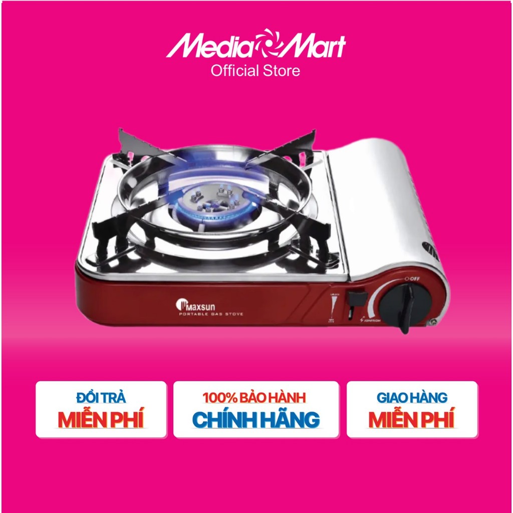 [MM.Online-Ship 0đ] Bếp gas đơn Maxsun MS-3800SP-đỏ