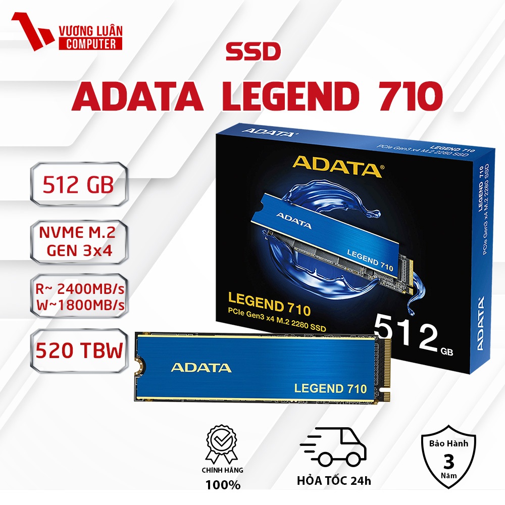 Ổ cứng SSD ADATA LEGEND 710 M.2 Nvme Gen3x4 Chính hãng