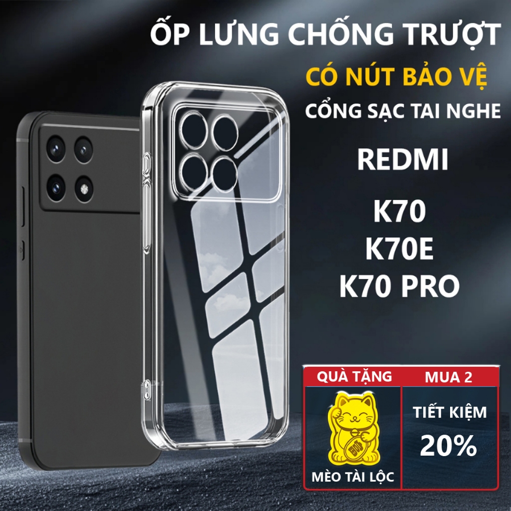 Ốp lưng bảo vệ chân sạc Redmi K70 / K70 PRO /K70E/ K70 ULTRA chống trơn trượt-Pancase