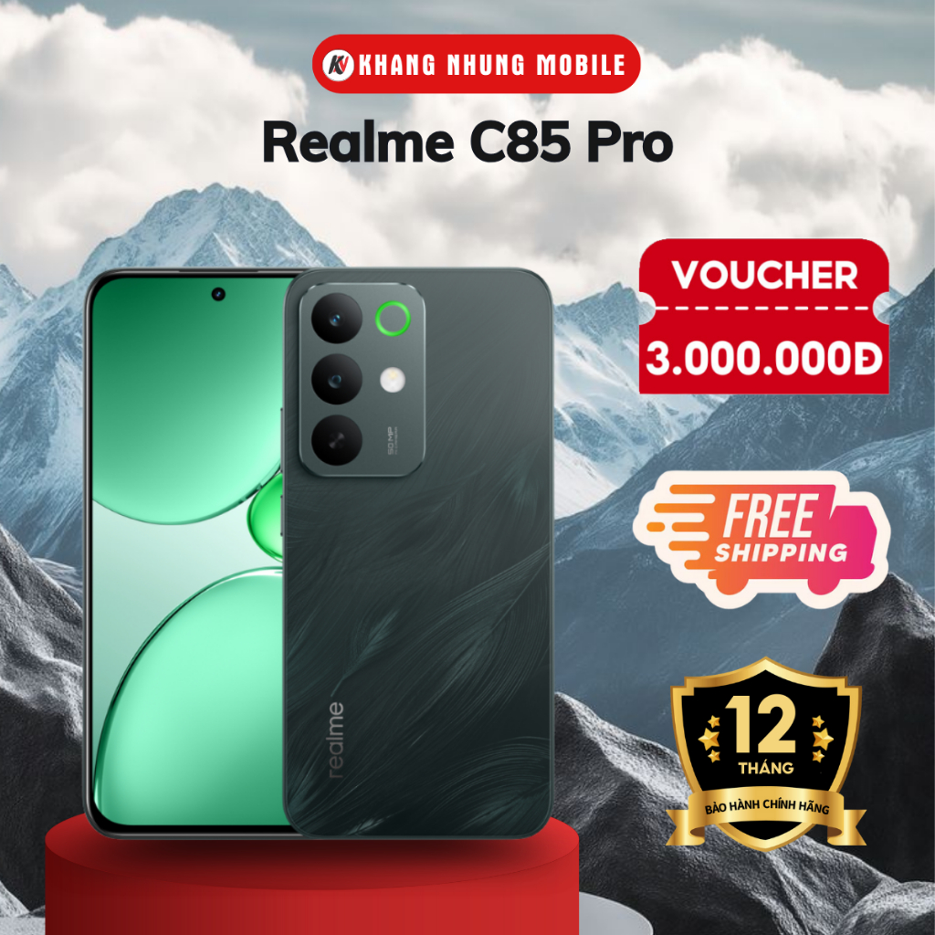 Điện thoại Realme C85 Pro - (8/128GB) - Pin 7000mAh - Hàng Chính Hãng - Khang Nhung Mobile