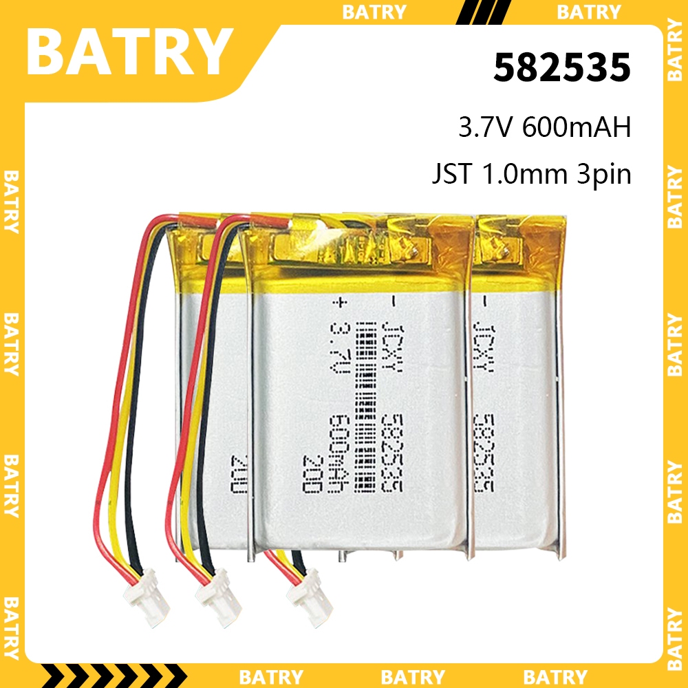 Pin sạc Lithium Polymer 582535 / 602535 3.7V 600mAh dùng cho MP3, GPS, điện thoại thông minh, tai ng