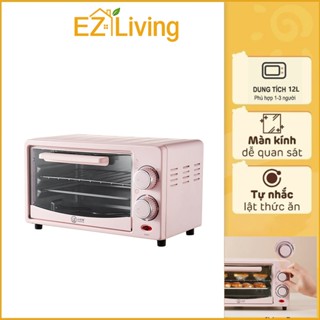 Lò nướng điện mini Hai Lớp Tự Động Toàn Diện Đa Năng - Dung tích 12L Công suất 750W thiết kế nhỏ gọn bếp nướng điện