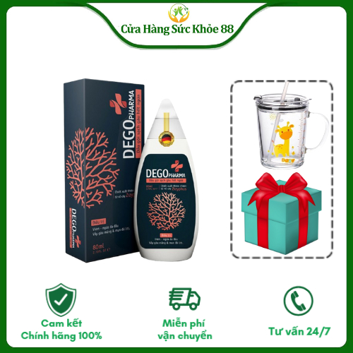 DẦU GỘI SẠCH GÀU NẤM DEGO PHARMA 80ml - Dứt Điểm Gàu Ngứa & Nấm Da Đầu Sau 1 Tuần