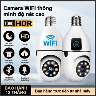 WiFi Camera 1 Mắt/2 Mắt CCTV HD 1080P xoay 360, tầm nhìn ban đêm camera trong nhà đàm thoại 2 chiều Báo Động Chuyển Động