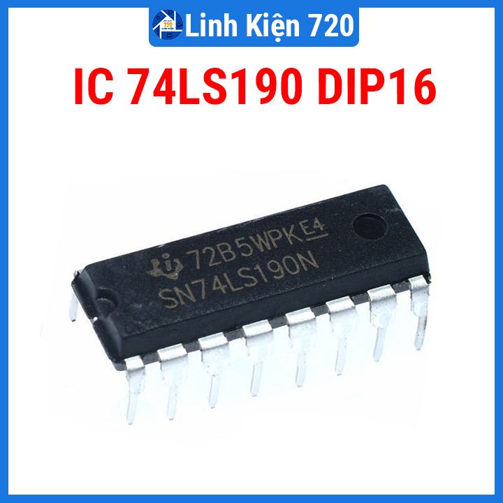 1 con Chíp 74LS190 Up/Down Decade Counter 16 chân