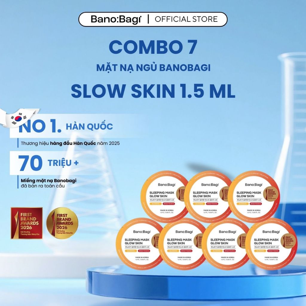 [HÀNG TẶNG KHÔNG BÁN] Combo 7 Miếng Mặt Nạ Ngủ Banobagi Glow Skin 1.5ml/Miếng - Bano:Bagi