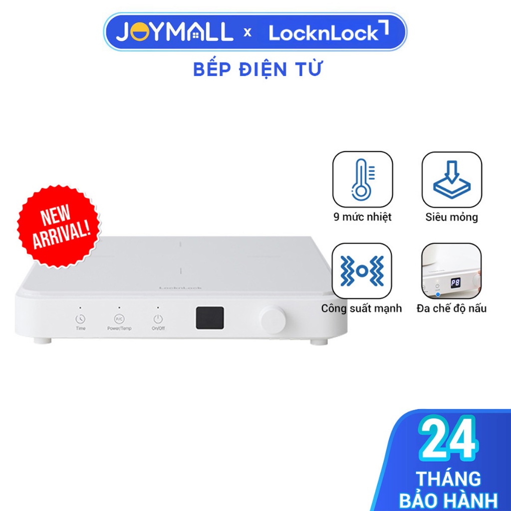 Bếp Điện Từ LocknLock Bianco EJI146WHT, Hàng Chính Hãng, Thiết Kế Siêu Mỏng, Đa Chế Độ Nấu - JoyMall