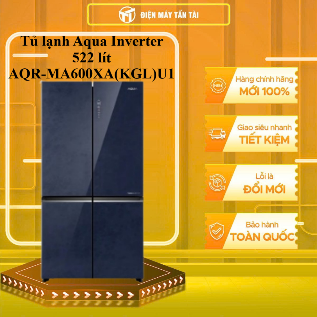 Tủ lạnh Aqua Inverter 522 lít AQR-MA600XA(KGL)U1 - GIAO TOÀN QUỐC