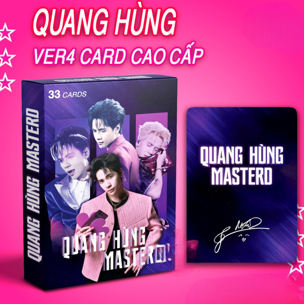 [Top Value] Ảnh Quang Anh RHYDER Hộp 33 CARD Cao Cấp Có Chữ Ký hình ảnh sắc nét Cứng Cáp Sưu Tầm, Qu