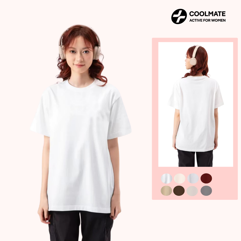 Áo thun unisex cotton 220gsm mềm mại - Coolmate Active For Women
