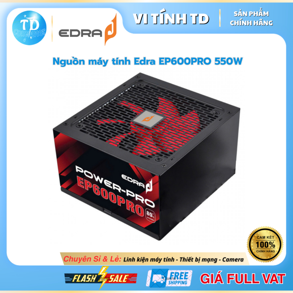 Nguồn Máy Tính Edra EP600PRO 550W - Hàng chính hãng