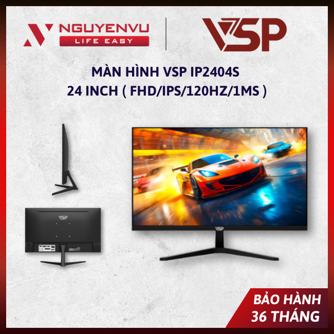 [CHÍNH HÃNG] Màn Hình VSP IP2404S 24 inch ( FHD/IPS/120Hz/1ms ) - BẢO HÀNH 3 NĂM
