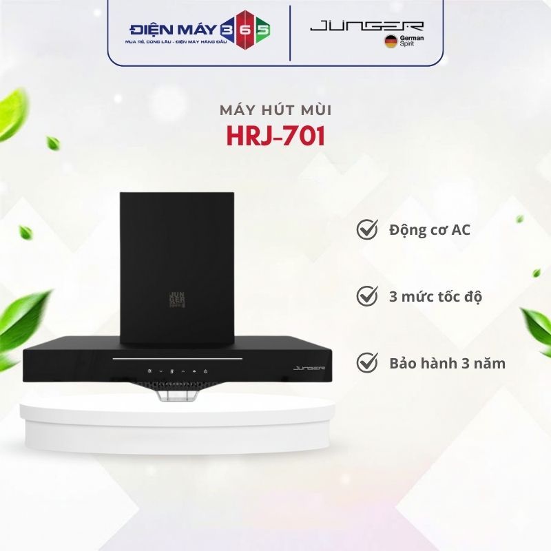 Máy Hút Mùi Junger HRJ-701 – Hút Mạnh Chuẩn Đức, Bếp Luôn Thoáng Sạch