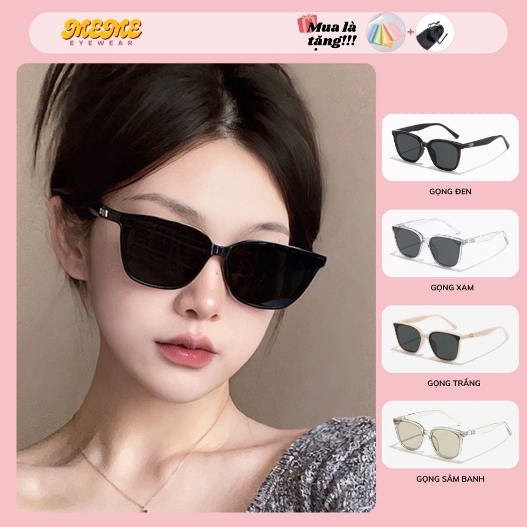 Mắt kính râm kính mát nam nữ thời trang đẹp ngầu gọng kính cao cấp sang trọng chống UV bụi Mắt Kính 