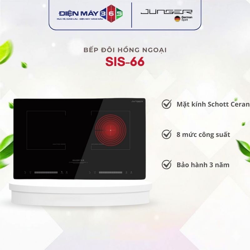 Bếp từ hồng ngoại Junger SIS-66 / Tặng Bộ nồi inox 7 chi tiết Junger CWJ_070