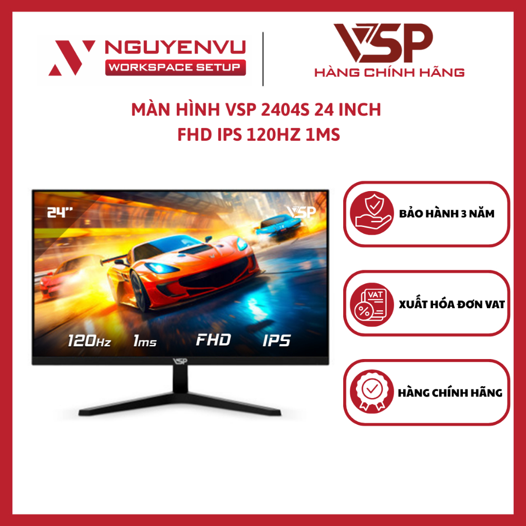 Màn hình VSP 2404S 24 inch (FHD IPS 120Hz 1ms) - Hàng Chính Hãng