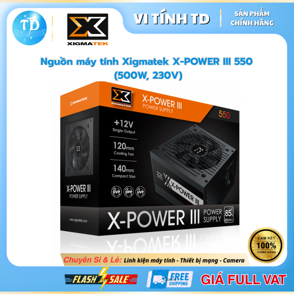 Nguồn máy tính 500W Xigmatek X-POWER III 550 - Hàng chính hãng