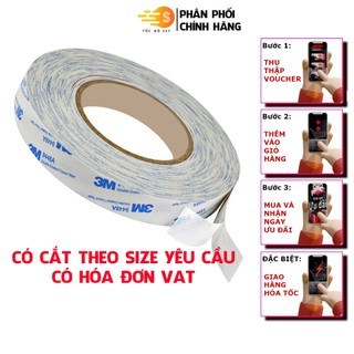 Băng keo 2 mặt chịu nhiệt dán linh kiện điện tử size 20mm dài 50m 3M 9448A -  cắt theo yêu cầu, có VAT, siêu mỏng