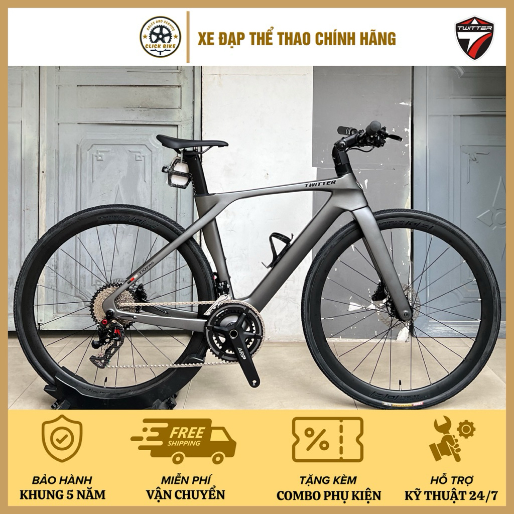 Xe đạp TWITTER T10 PRO AS | Phiên bản pô tăng gật gù lái siêu thoải mái