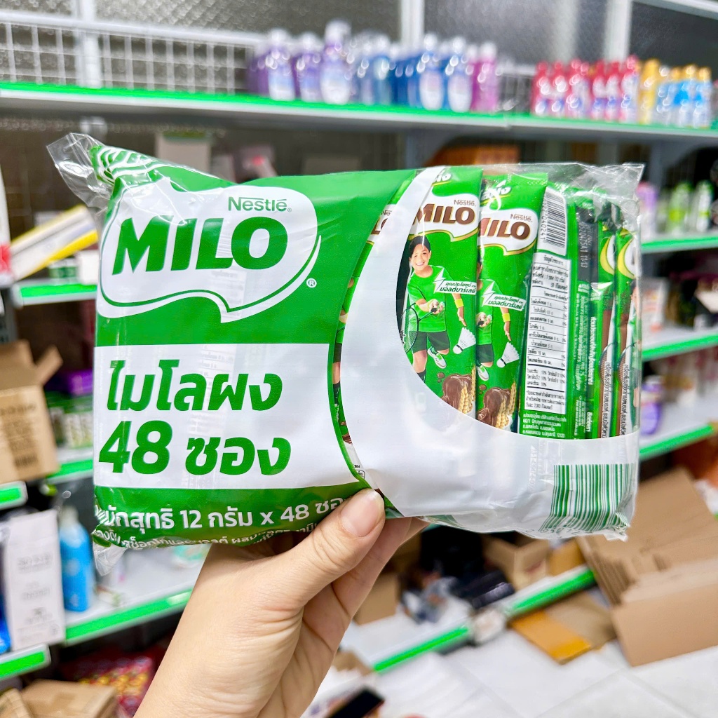(Nội địa Thái Lan) Sữa Milo 3in1 Thái Lan 48 gói/ bịch - Bột Milo Thái Lan hoà tan