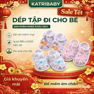 Dép tập đi đế vải cho Bé mềm mai dễ đi, nâng niu bàn chân bé