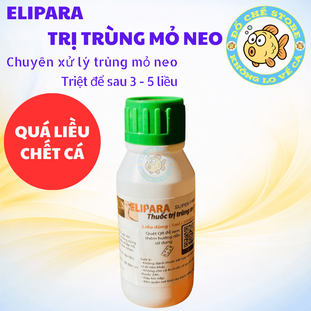 Thuốc diệt trùng mỏ neo Elipara 50ml - Dành cho hồ cá