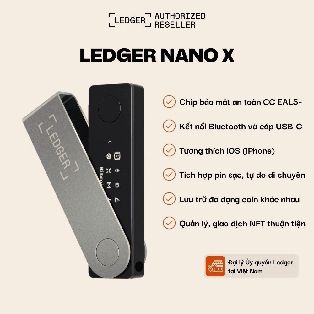[Đại Lý Ủy Quyền] Ví lạnh Ledger Nano X