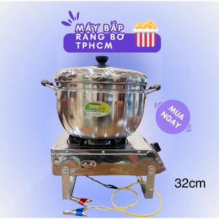 Máy làm bắp rang bơ 34cm Bếp gas lớn