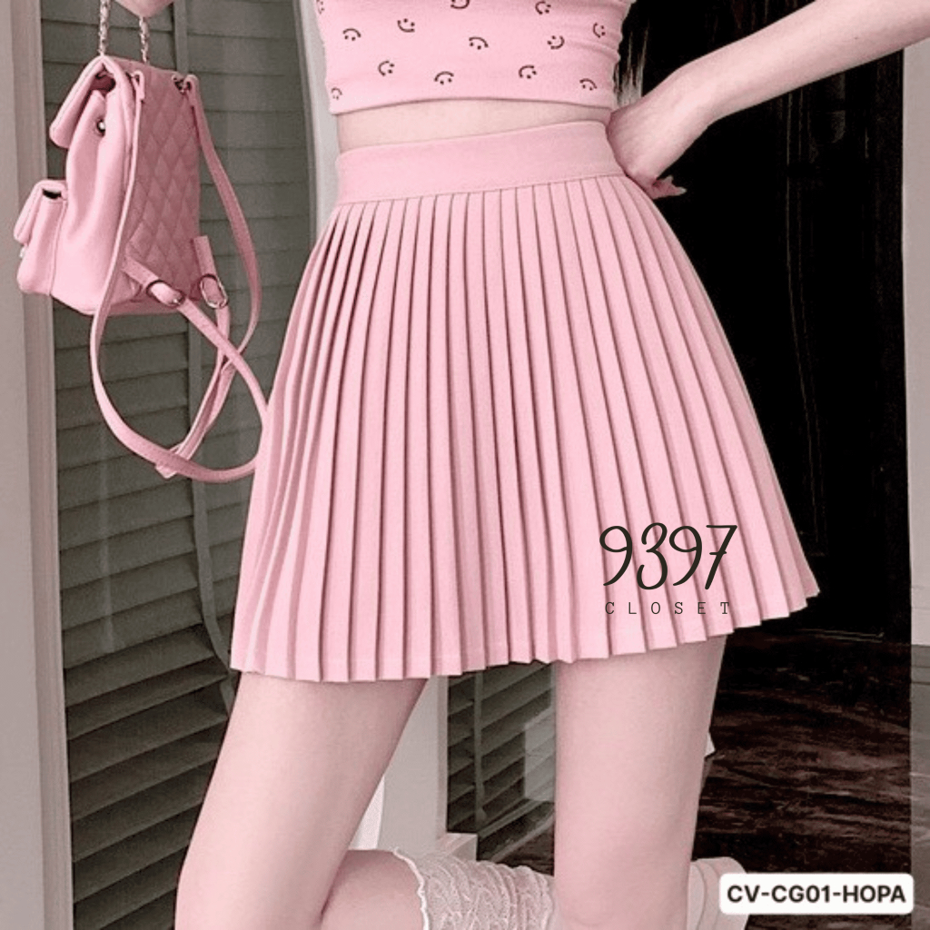 Chân Váy Xếp Ly Dáng Xòe Chất Dạ Cao Cấp, Màu Basic Mềm Mịn Thoáng Mát, Không Xù – 9397 Shop CVCG01