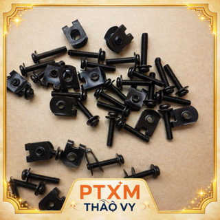 Vít 4Ly * 2cm + Kẹp,  Bắt Giàn Áo, Đầu Đèn Các Dòng Xe Honda.