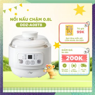 Nồi Nấu Cháo Chậm BEAR DDZ - A08T8 Dung Tích 0.8L Chưng Yến Nấu Cháo Ăn Dặm Cho Mẹ Bé Hầm Thức Ăn