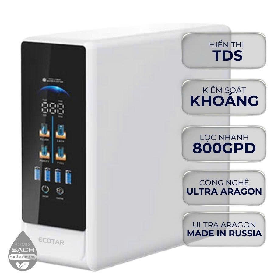 Máy Lọc Nước Chuẩn Khoáng Ecotar 9 LUX ROMIX - Hàng Chính Hãng Geyser Việt Nam