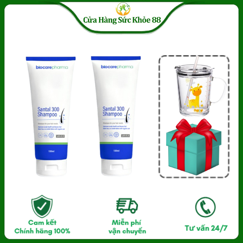 DẦU GỘI DƯỢC LIỆU BIO CARE PHARMA - Giảm Gàu, Nấm Ngứa Da Đầu Santal 300 Shampoo