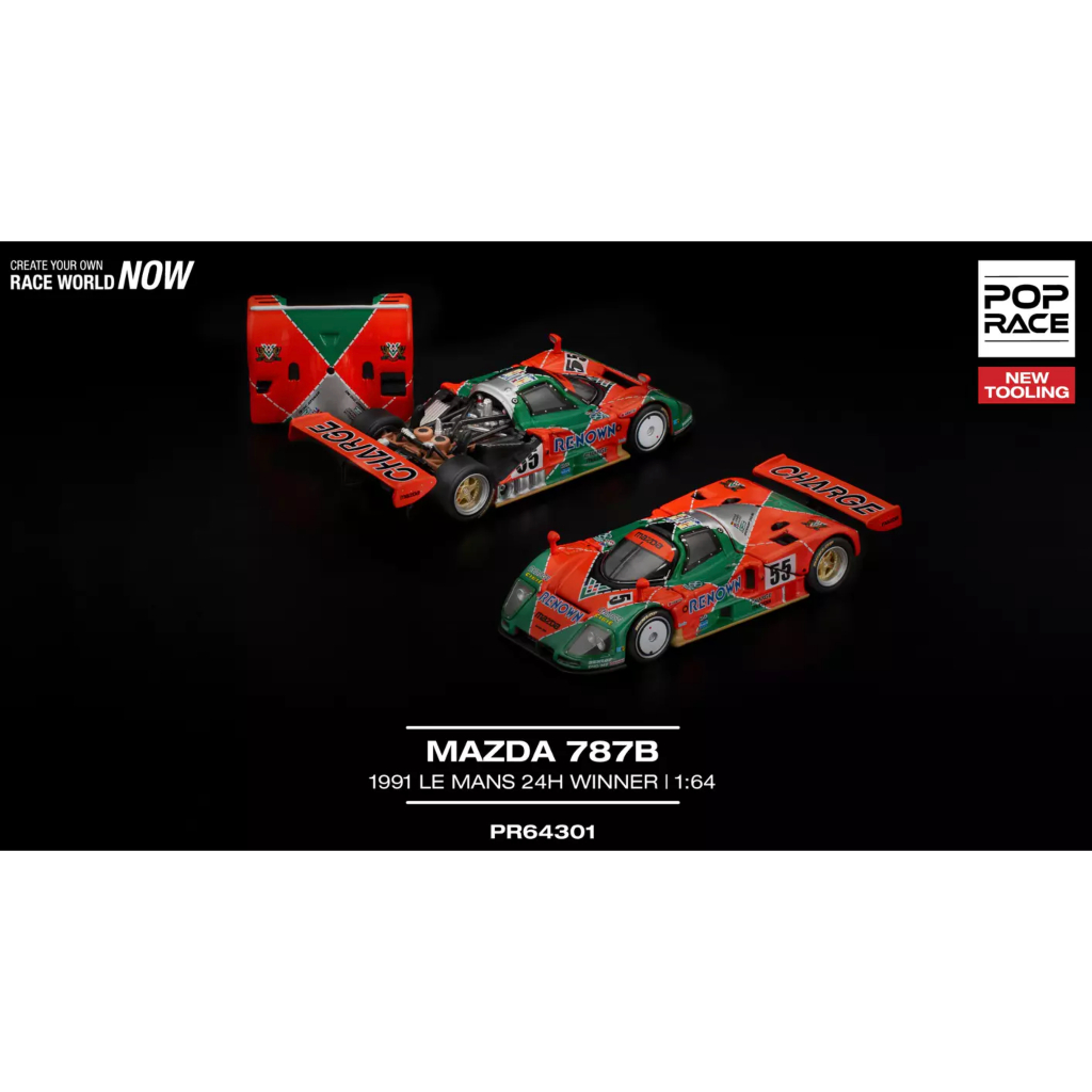 Hobby Store Pop Race - #PR64-301 - Mazda 787B - 1991 Le Mans 24H Winner - 1/64