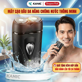 Máy cạo râu sạc pin bỏ túi chống nước thông minh tiện lợi, combo lưỡi dao kép tự làm sắc độ bền cao cực sạch