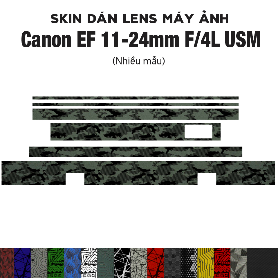 Skin dán Lens Canon EF 11-24mm F/4L USM | Miếng dán Film 3M vân nổi dán ống kính cao cấp