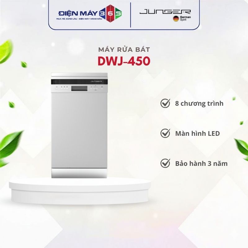 MÁY RỬA BÁT JUNGER DWJ-450 – GỌN NHẸ, SẠCH SÂU, TIẾT KIỆM TỐI ƯU