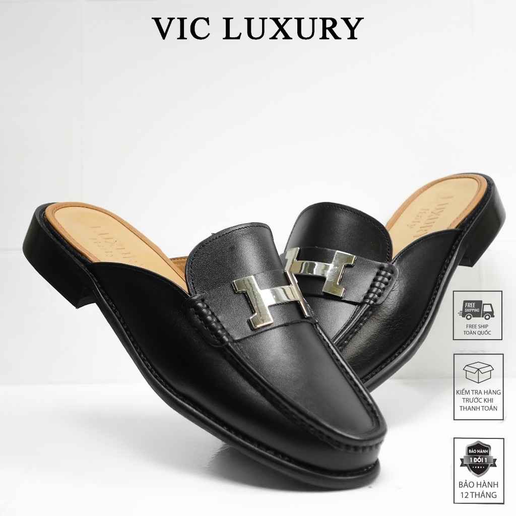 Giày Sục Nam - Sục Nam VIC LUXURY Cao Cấp S-086