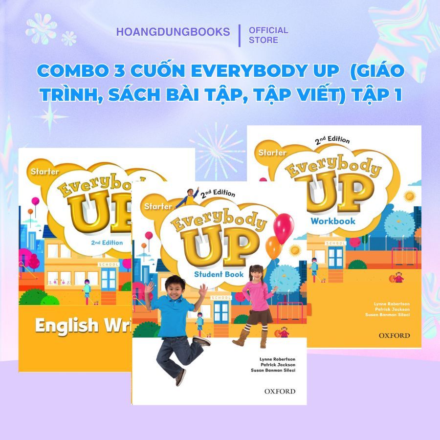Combo 3 Cuốn Everybody Up | Giáo Trình + Workbook + Tập Viết | Trọn Bộ Học Tiếng Anh Cho Trẻ