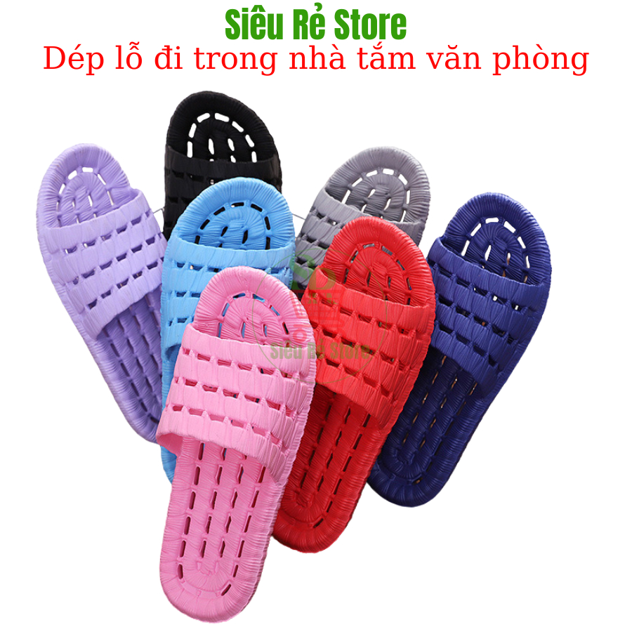 COMBO 2 Dép đi trong nhà Siêu Rẻ Store Dép mang trong nhà tắm vệ sinh văn phòng nam nữ xốp lỗ chống trơn trượt