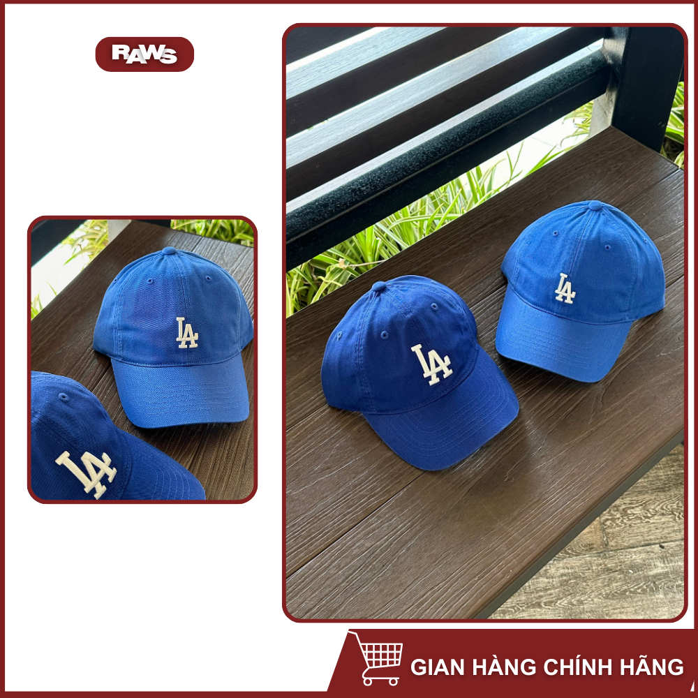 [ SALE XẢ LỖ] Mũ MLB LA Xanh Biển Big Logo Chính Hãng- RAWS
