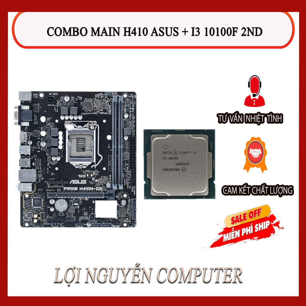 COMBO H410 ASUS - I3 10100F 2ND