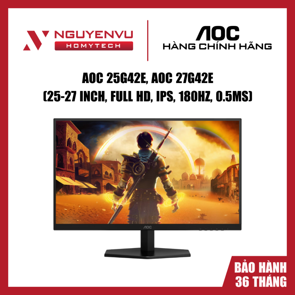 [Full VAT] Màn hình Gaming AOC 25G42E 24.5 Inch / 27G42E 27 Inch - Full HD - IPS - 200Hz - 0.5ms - C