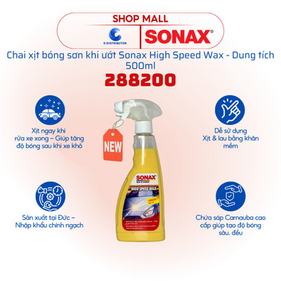 [HỎA TỐC] Dung dịch làm bóng sơn khi ướt Sonax High Speed Wax 288200 - Dung tích 500ml