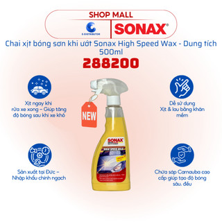 [HỎA TỐC] Dung dịch làm bóng sơn khi ướt Sonax High Speed Wax 288200 - Dung tích 500ml