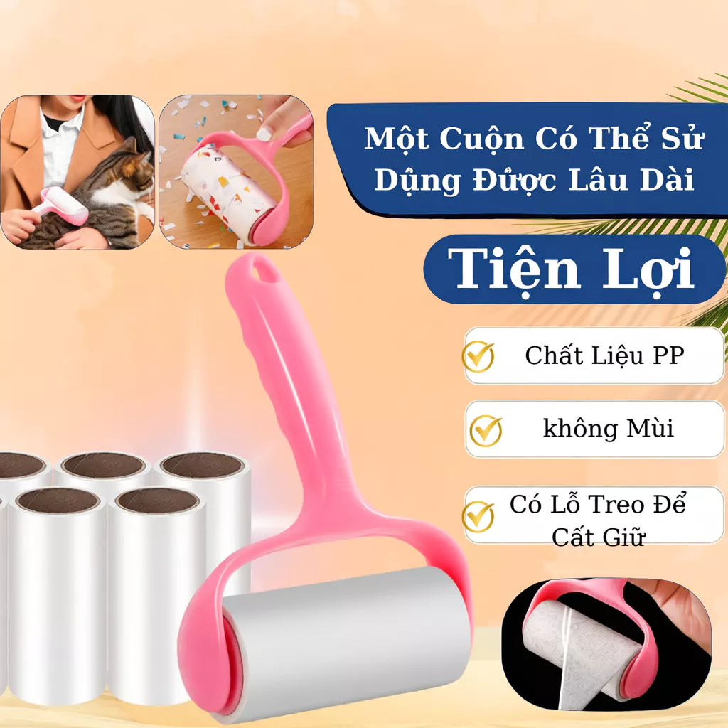 Cây lăn bụi làm sạch quần áo ga giường , lông chó mèo , có lõi lăn bụi thay thế